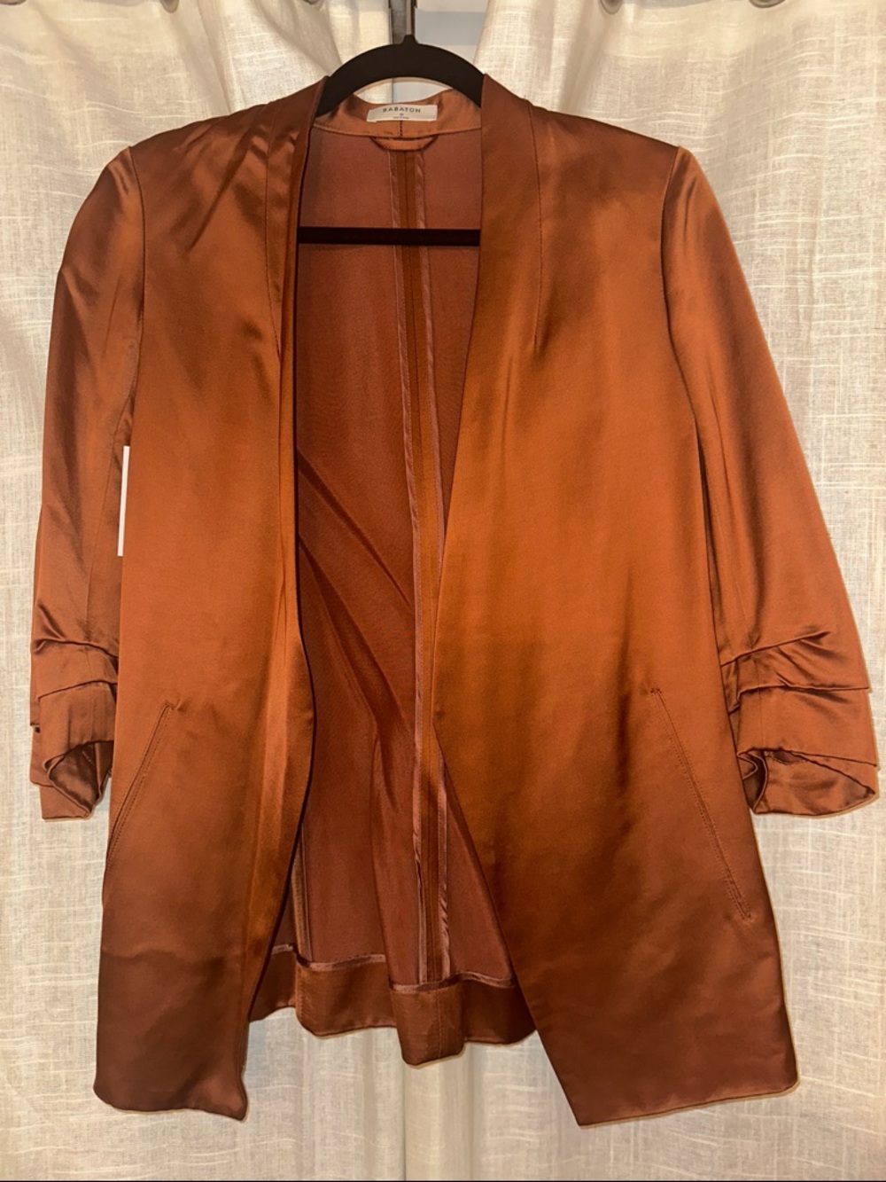 Babaton Satin Maculey Blazer  - Caramelized